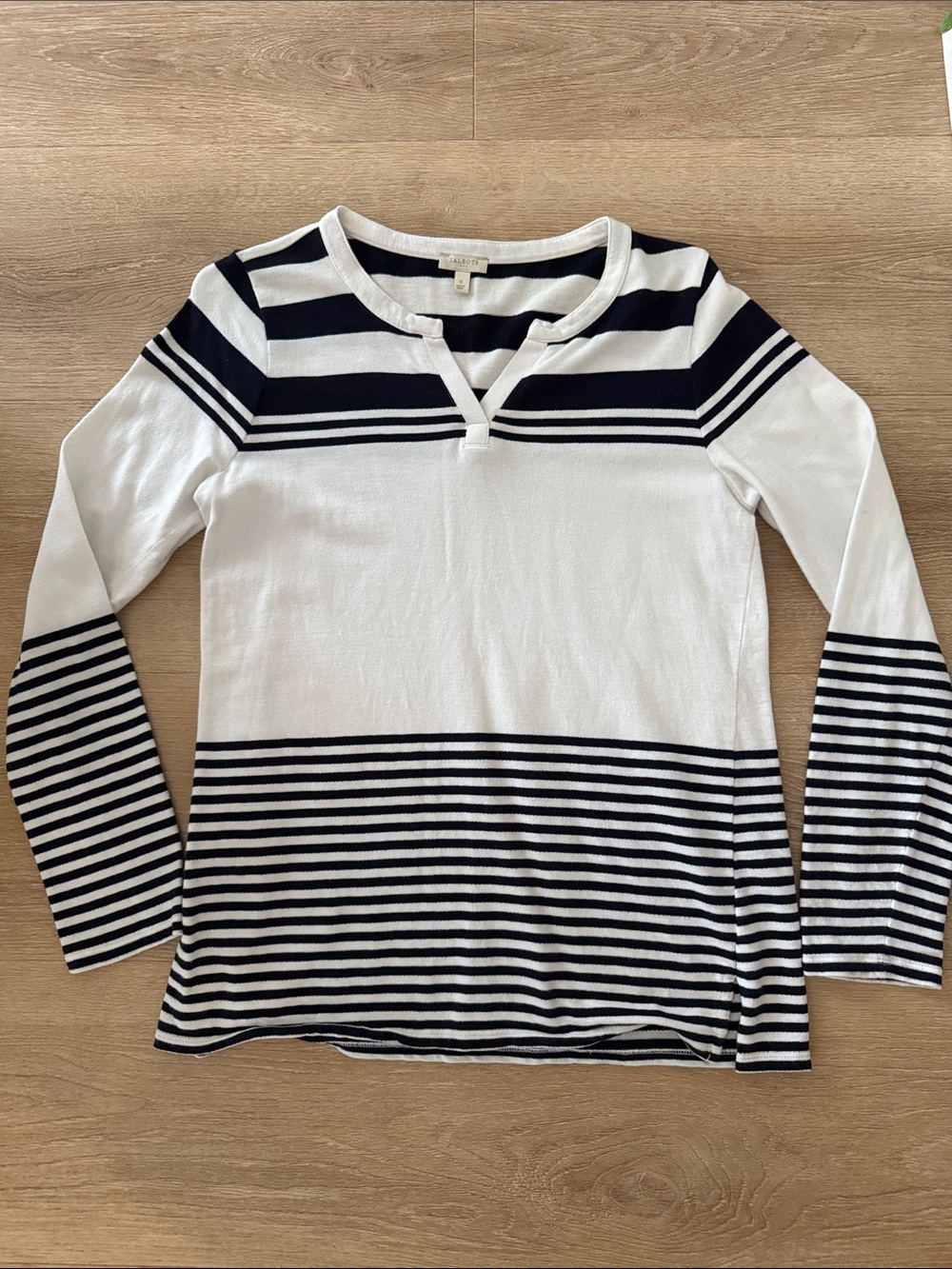 Talbots lightweight nautical striped sweater S